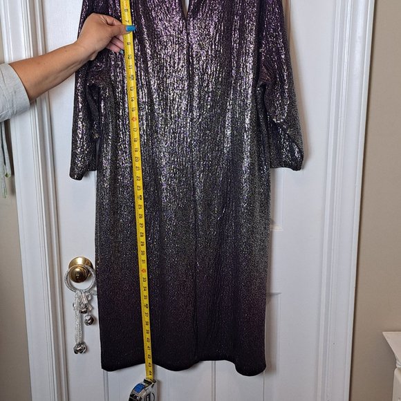 Lane Bryant Sparkle Purple Dress-Size 18/20 - Picture 4 of 4